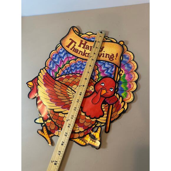 3 Vintage Thanksgiving Die Cut Turkeys Decoration Window Cutouts 1997 Beistle Co - Picture 16 of 16